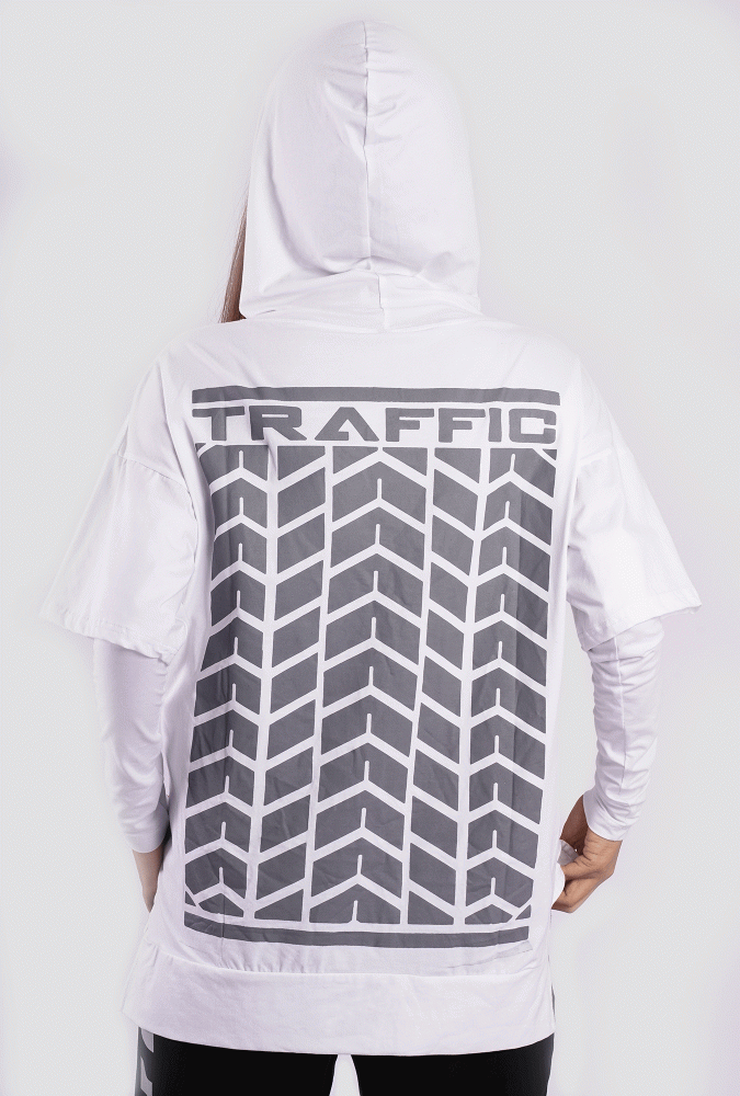YGN TRAFFIC TYRE Design Hoodie White (Girl)